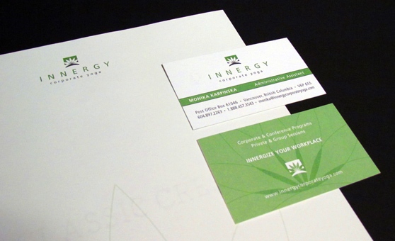 Innergy Corporate Yoga - Logo Design, Brand Identity, Branding, Company Naming - Vancouver, BC