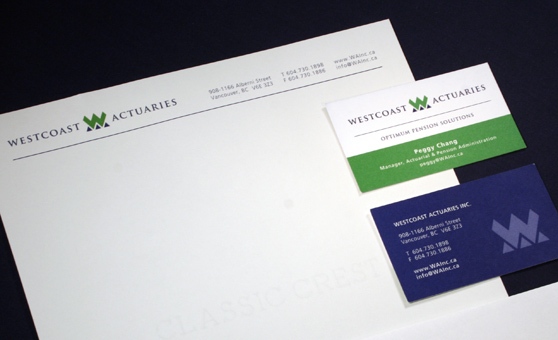 Westcoast Actuaries - Logo Re-Design, Branding, Business Card Design - Vancouver, BC