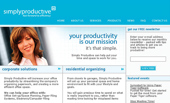 Web Site Design & Development Portfolio - Simply Productive - Vancouver, BC