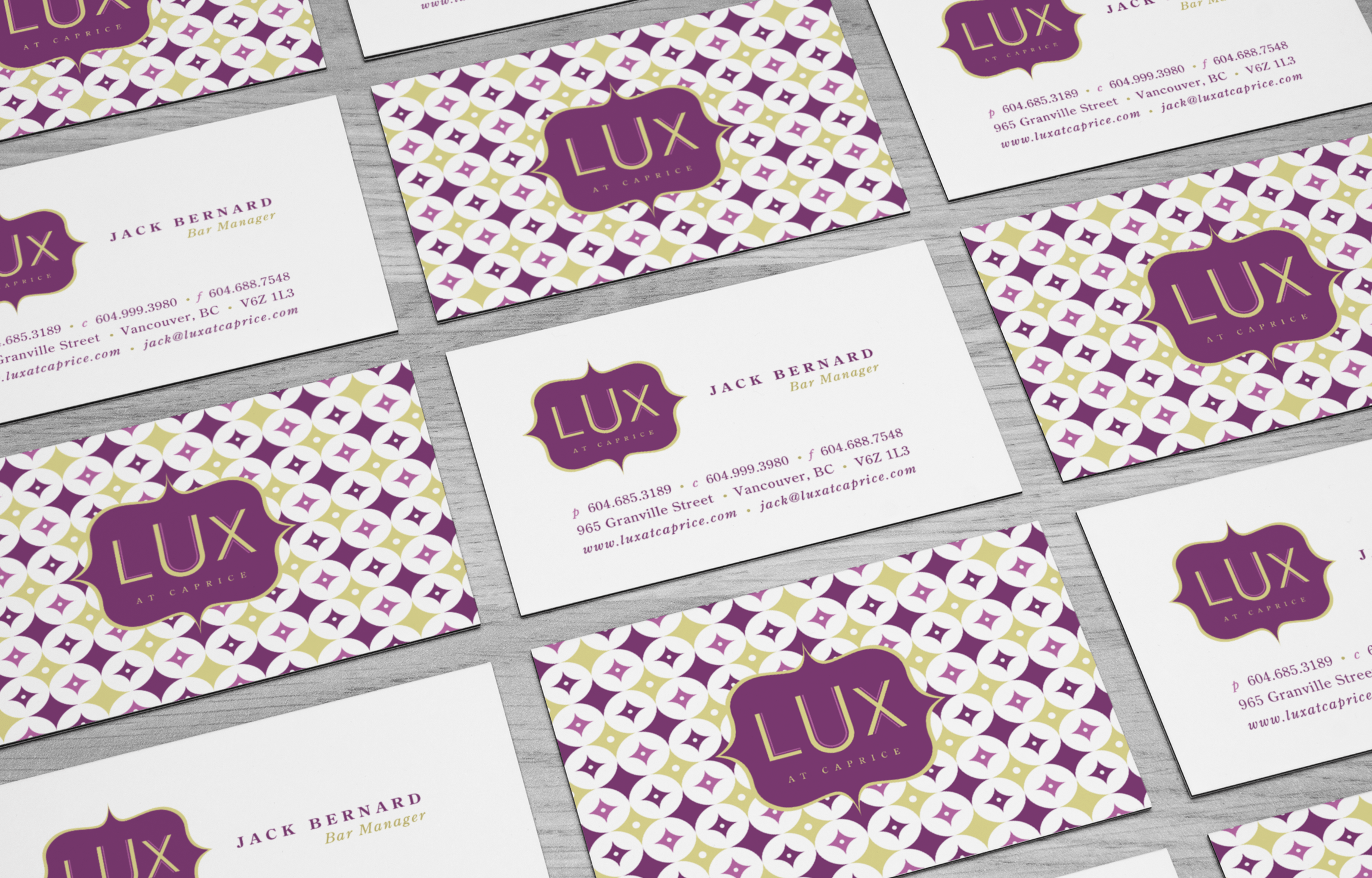 Lux at Caprice - Vancouver Restaurant Branding & Logo Design